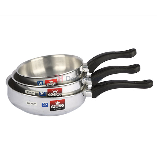 Modern Aluminium 3Pcs Fry Pan Set Kitchenware