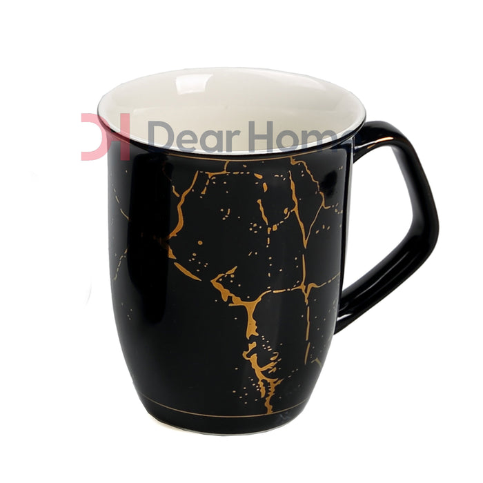 BLACK AND GOLD MARBLE DELUXE MUG