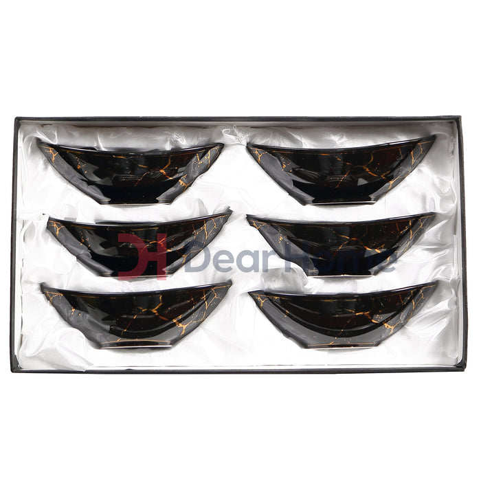 Black Marble Deluxe Nut Bowl 6pcs