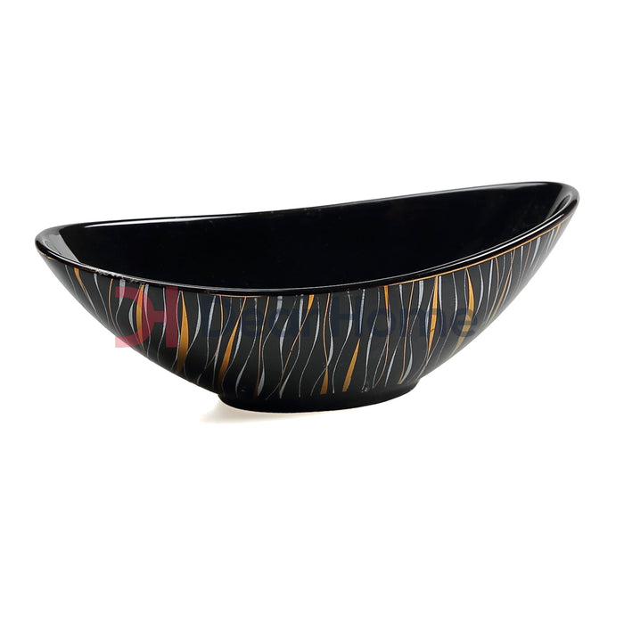 Black Gold Strip Deluxe Nuts Bowl 6pcs