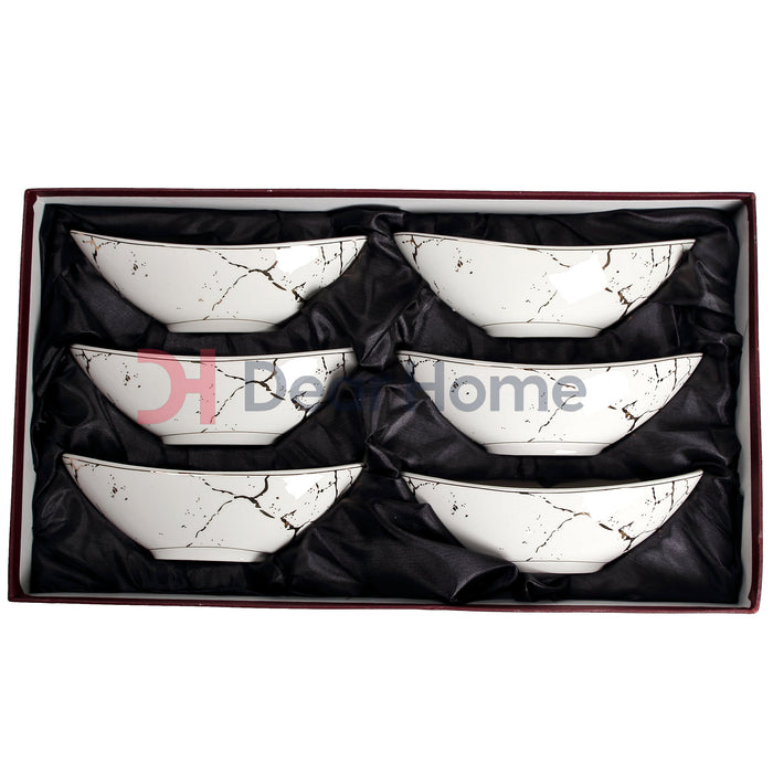 White Marble Deluxe Nut Bowl 6pcs