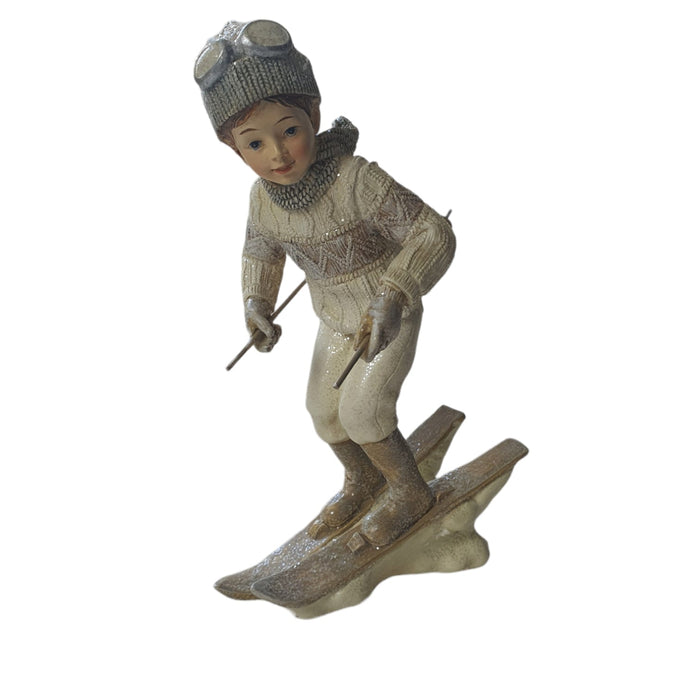 OD148- BOY SKIING STATUE