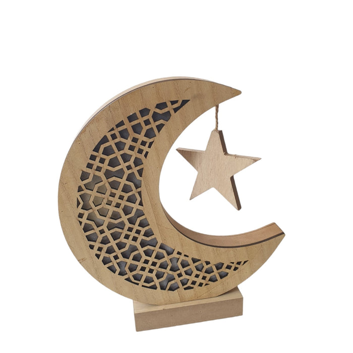 OD223- LED RAMADAN MOON WOOD