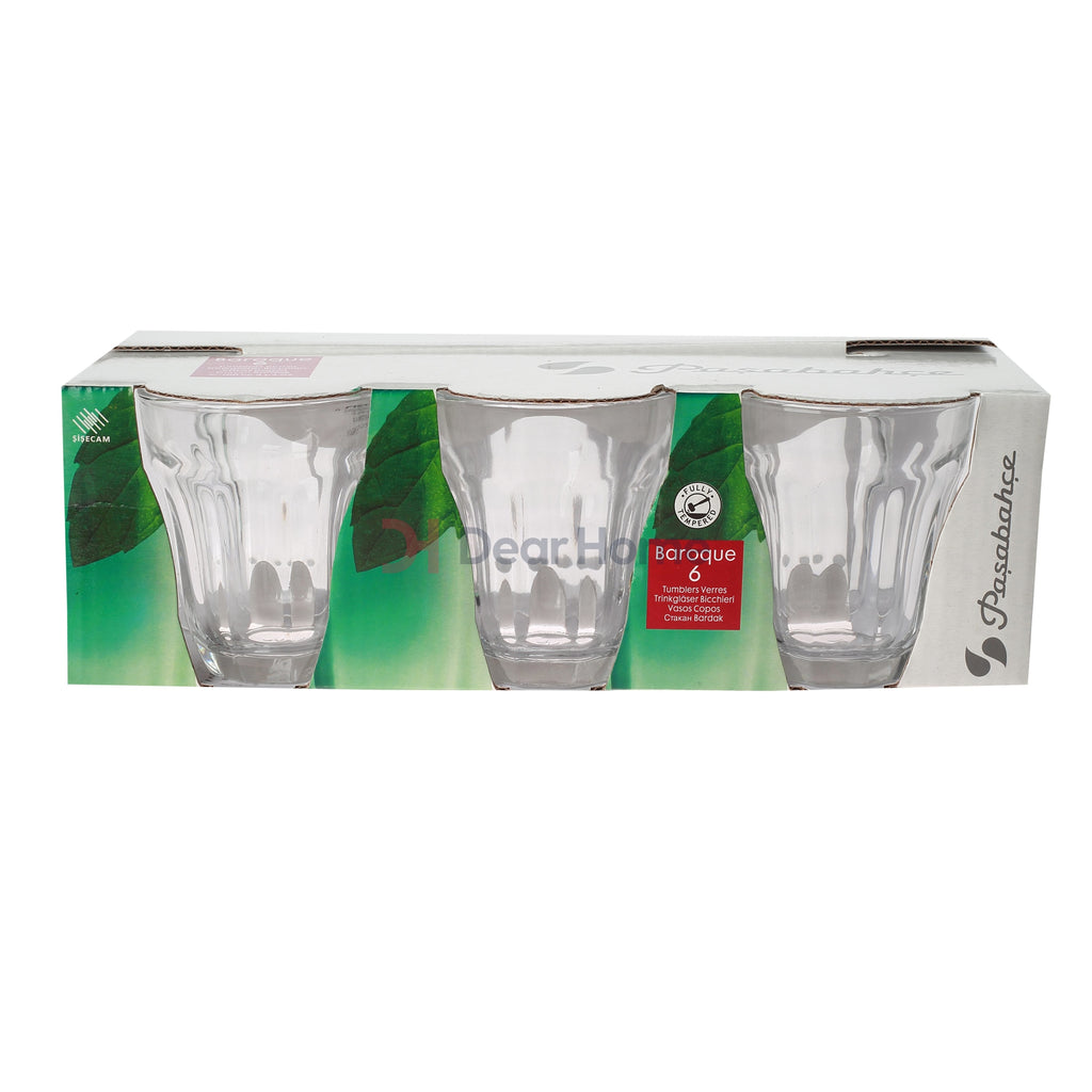 Pasabahce 97948-12-TLG Tazas con platillo para té, café, capuchino, 6