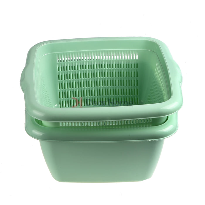 Plastic Bowl With Strainer Aqua Kitchenware