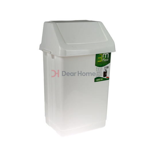 Plastic 10L Toilet Dustbin White Bathware