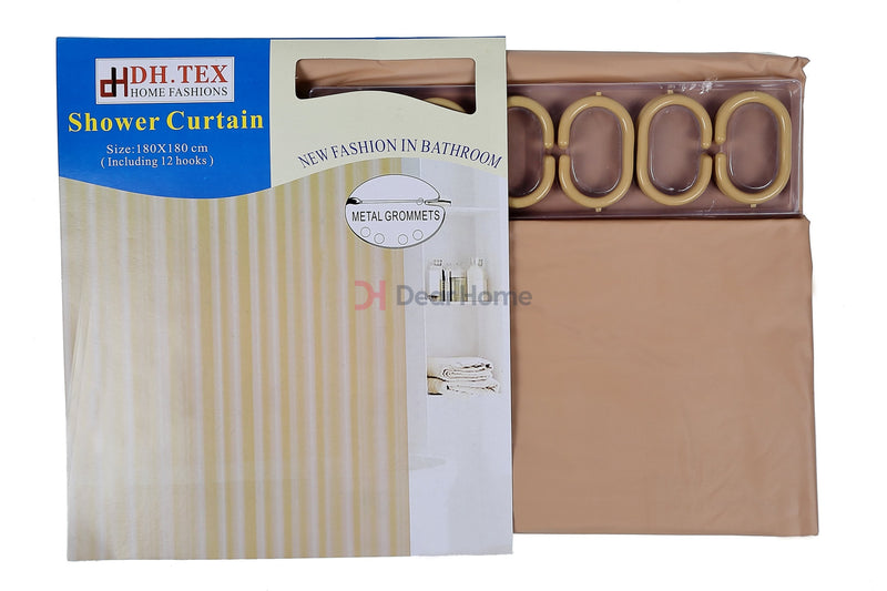 Pvc Shower Curtain With Hooks Camel Bathware
