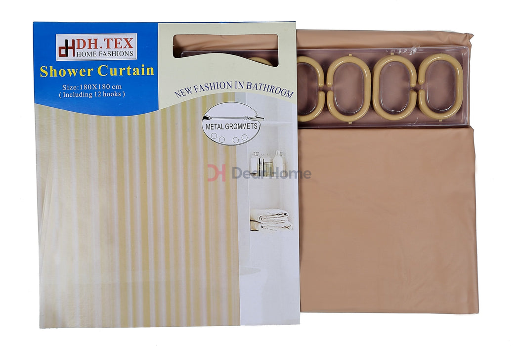 Pvc Shower Curtain With Hooks Camel Bathware