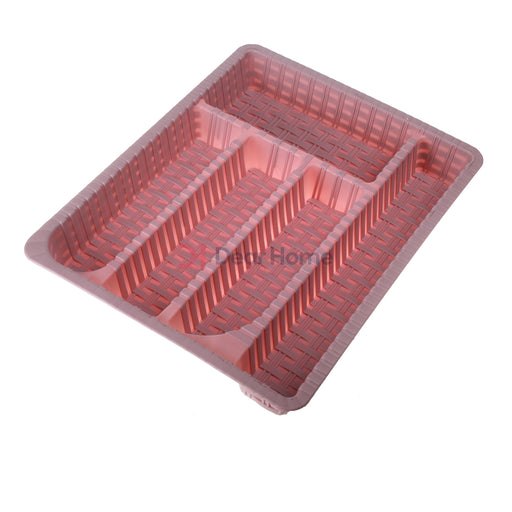 Plastic Rattan Cutlery Drawer Pink Kitchenware