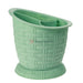 Plastic Rattan Cutlery Holder Aqua Kitchenware