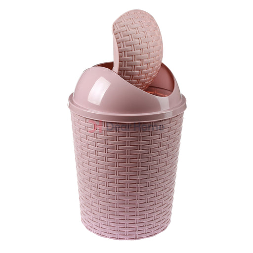 Plastic Rattan Round Dustbin Bathware