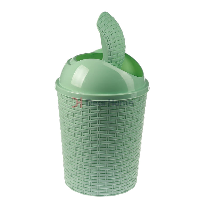 Plastic Rattan Round Dustbin Bathware