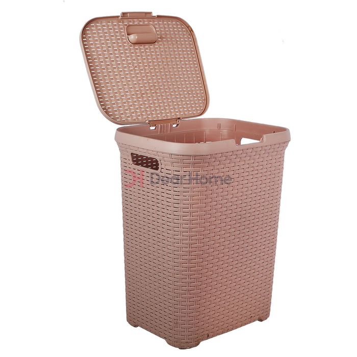 Plastic Rattan Laundry Basket Houseware