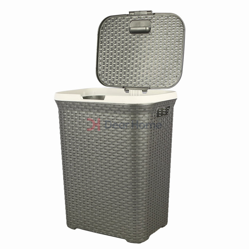 Plastic Rattan Laundry Basket Houseware