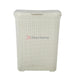 Plastic Rattan Laundry Basket White Houseware