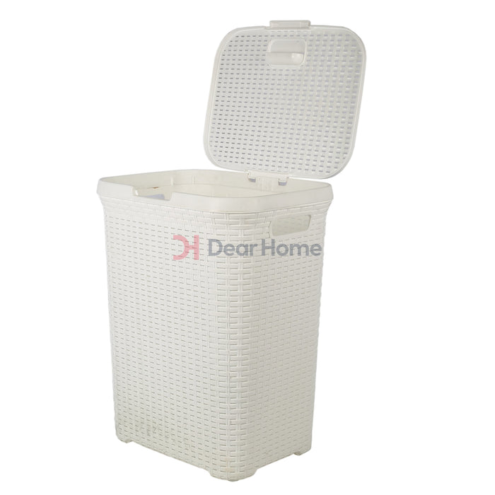 Plastic Rattan Laundry Basket Houseware