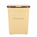 Plastic Rattan Laundry Basket Beige Houseware