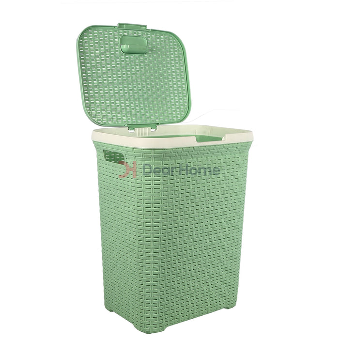 Plastic Rattan Laundry Basket Houseware