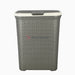 Plastic Rattan Laundry Basket Gray Houseware