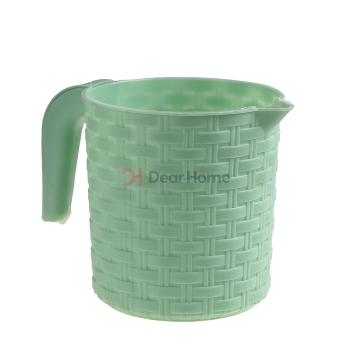 Plastic Rattan Small Bucket Turquoise Houseware