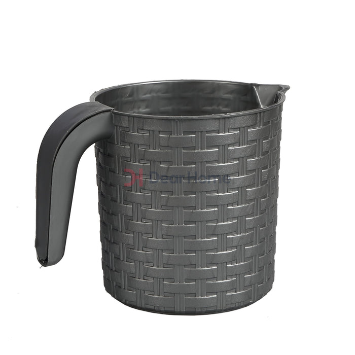 Plastic Rattan Small Bucket Gray Houseware