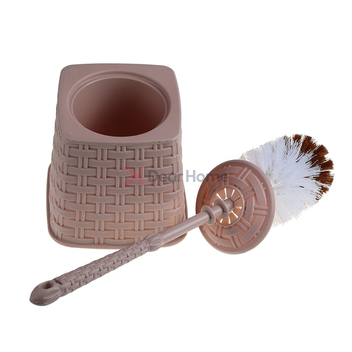 Plastic Rattan Toilet Brush Bathware