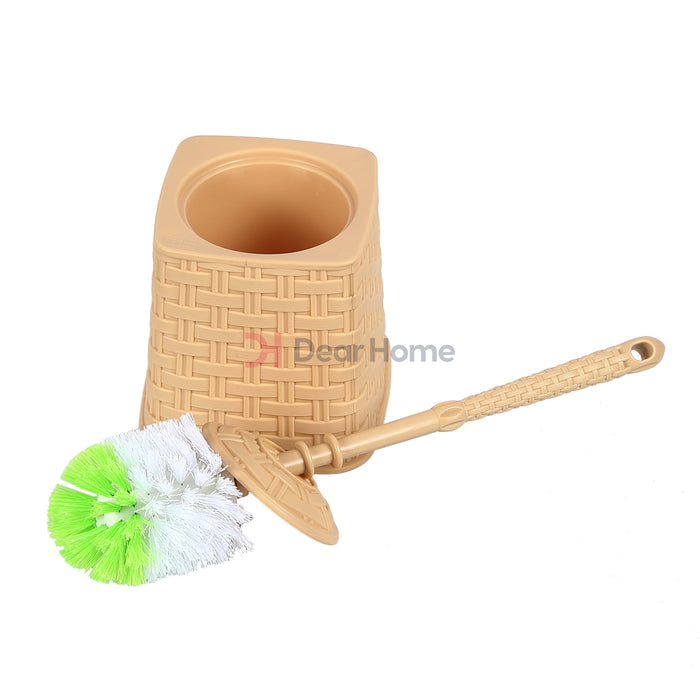 Plastic Rattan Toilet Brush Bathware