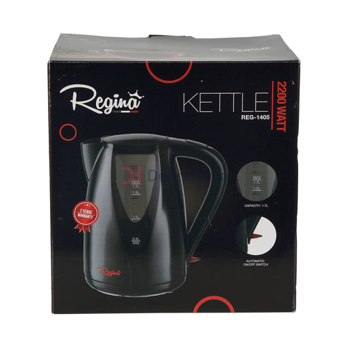 Regina Black Water Kettle 1.7L 2200W Electric