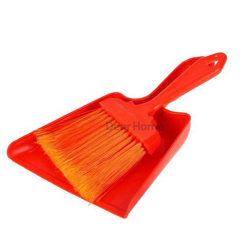 Small Dust Pan With Brush Red Houseware