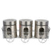 Stainless 3 Pcs Jars + Roller Stand Kitchenware