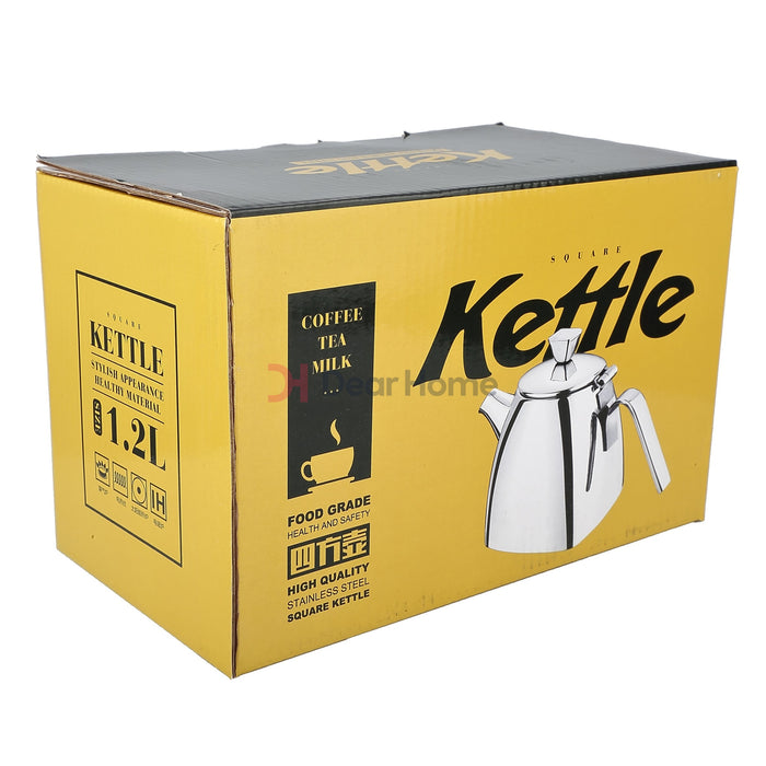 Stainless Square Tea Kettle 1.2L Kitchenware