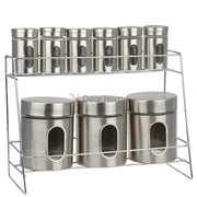 Stainless 9 Pcs Spice Set With Stand Kitchenware