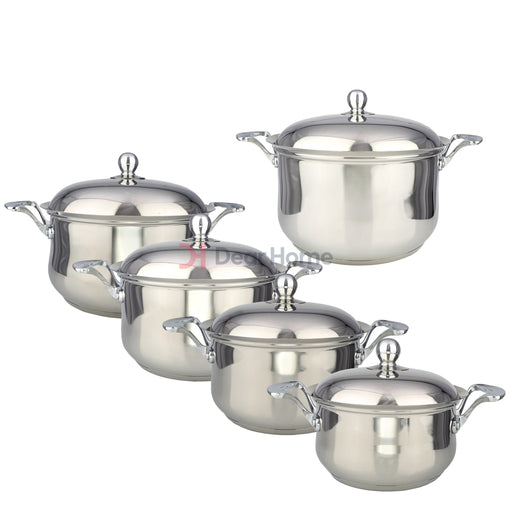 Stainless Cookpot 5Pcs Set 18/26Cm Kitchenware