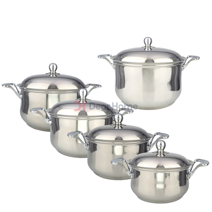 Stainless Cookpot 5Pcs Set 18/26Cm Kitchenware