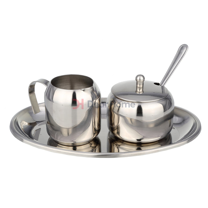 Stainless Creamer And Sugar Pot Set Kitchenware