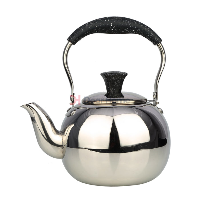 Stainless Tea Kettle Granite Handle 2.0L Black Kitchenware