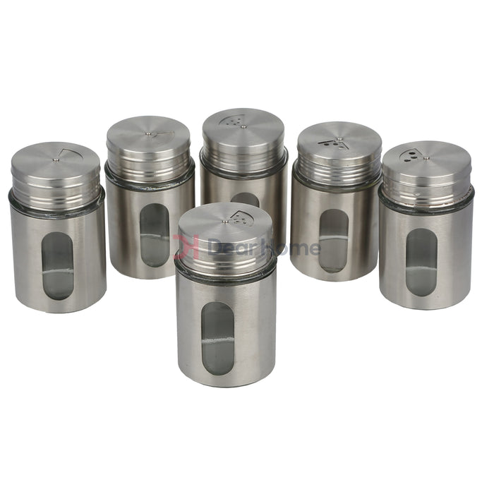 Stainless Large Spice Shaker 6 Pcs Kitchenware