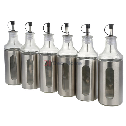 Stainless Medium Oil Bottle 6 Pcs Kitchenware