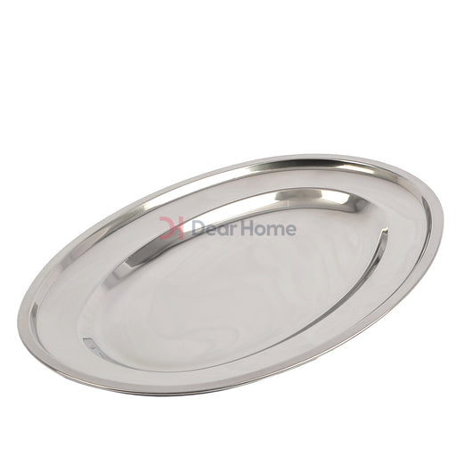 Stainless Oval Serving Tray 40Cm Kitchenware