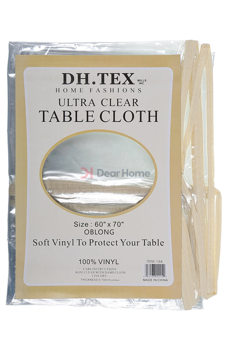 Clear Table Cloth 150*180Cm Beige Houseware