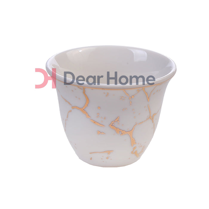 WHITE MARBLE CAWA CUP 12 PCS