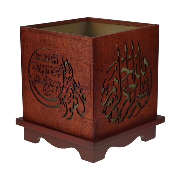 Islamic Wood Large Led Candles 2 Home Decor