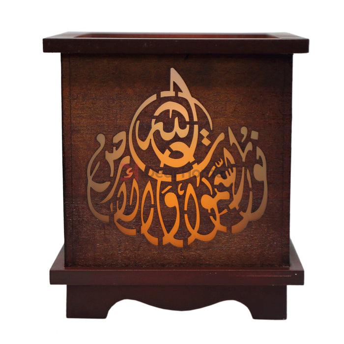 Islamic Wood Large Led Candles Home Decor