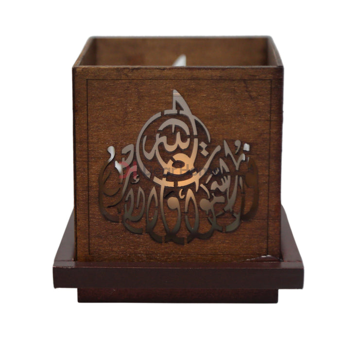 Islamic Wood Small Led Candles Home Decor