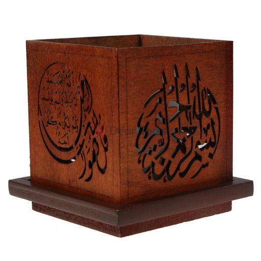 Islamic Wood Small Led Candles Home Decor