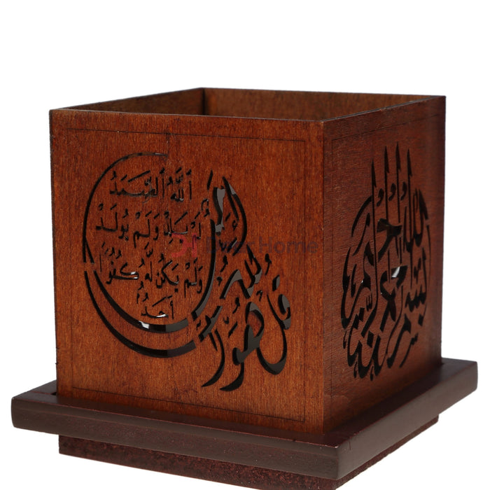 Islamic Wood Small Led Candles Home Decor