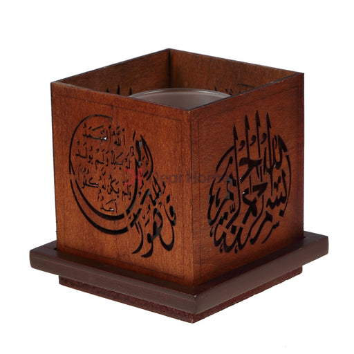 Islamic Wood Small Led Candles 1 Home Decor