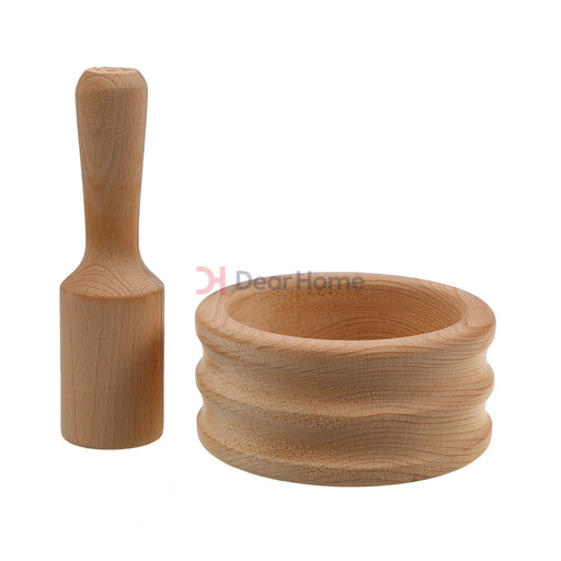 Wooden Mortar And Pestle Kitchenware
