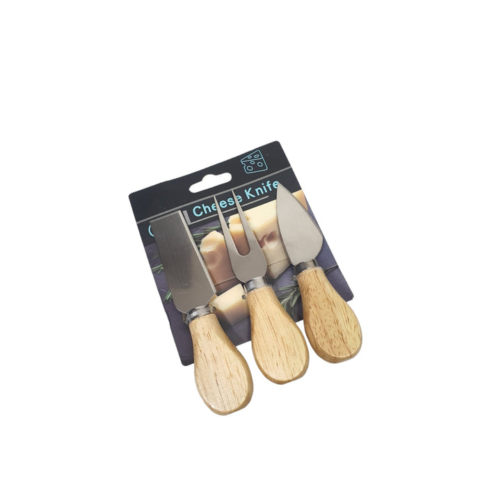 3PCS WOOD SMALL CHEESE KNIFE SET