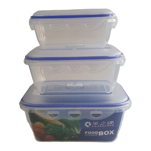 3PCS PLASTIC VACUUM FOOD BOX SET X401